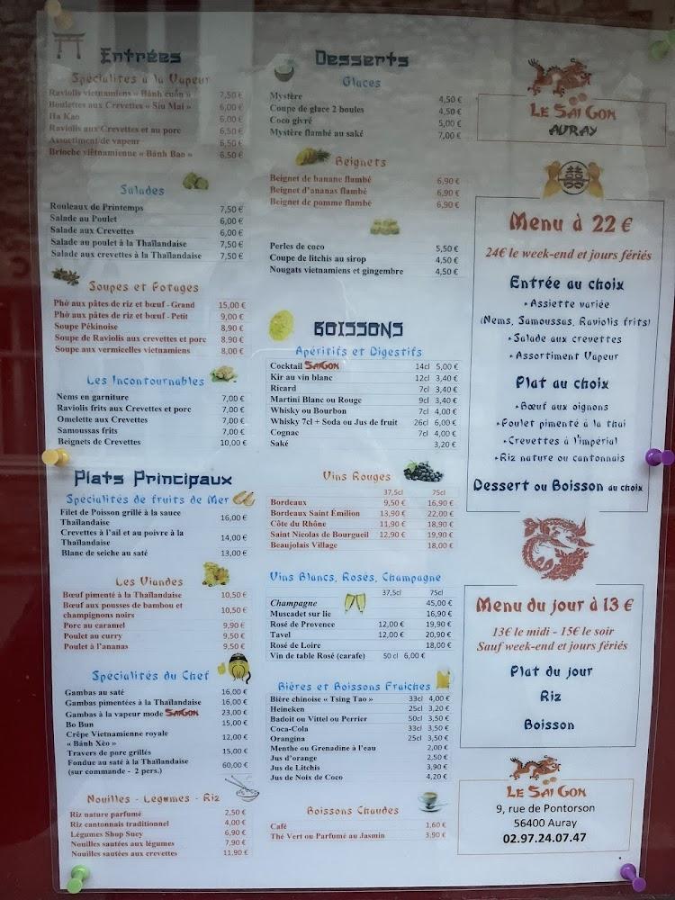 Le Saïgon - Menu Image 1