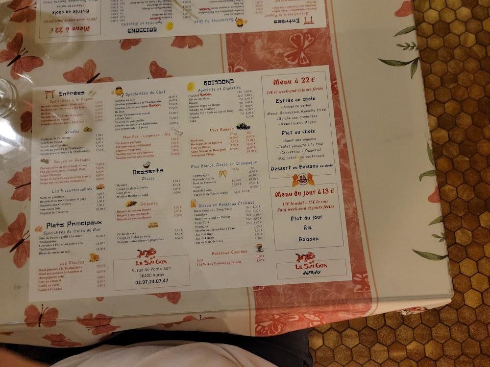 Le Saïgon - Menu Image 2